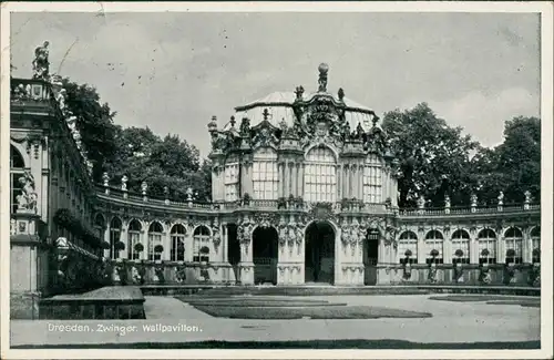 Ansichtskarte Innere Altstadt-Dresden Zwinger: Wallpavillon 1937