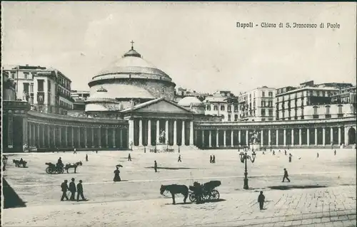 Cartoline Neapel Napoli Basilica di San Francesco di Paola 1922