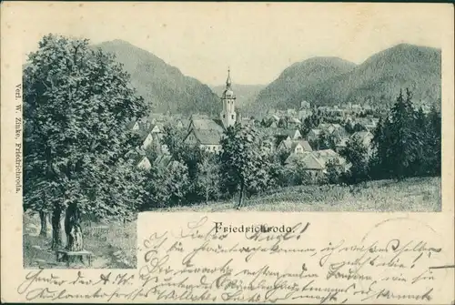 Ansichtskarte Friedrichroda Partie an der Stadt 1909