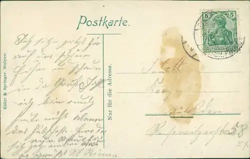 Ansichtskarte Dürrröhrsdorf-Dittersbach Restaurant - Schöne Höhe 1909