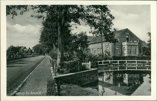 Ansichtskarte Satrup Straßenpartie 1933