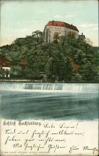 Ansichtskarte Frankenberg (Sachsen) Schloß Sachsenburg, Wehr 1905