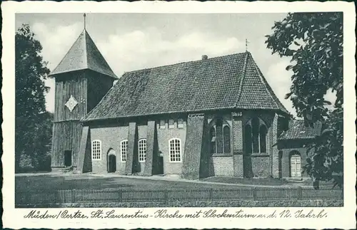 Ansichtskarte Müden (Örtze)-Faßberg Partie an der Kirche 1928