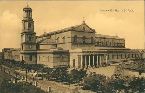 Cartoline Rom Roma Basilica die San Paolo 1924