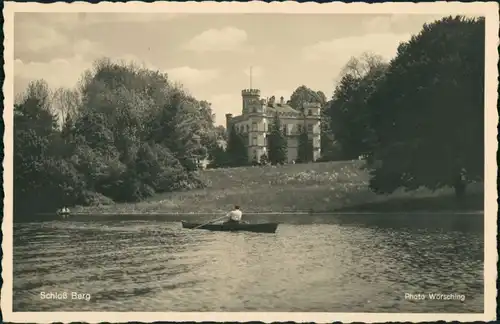 Berg (Starnbergersee) Schloss Berg am Starnbergersee mit Paddelboot 1936