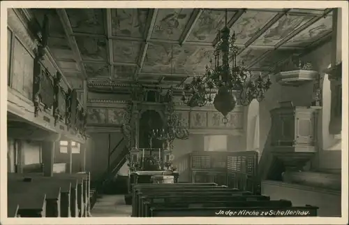 Ansichtskarte Schellerhau-Altenberg (Erzgebirge) In der Kirche mit Altar 1930