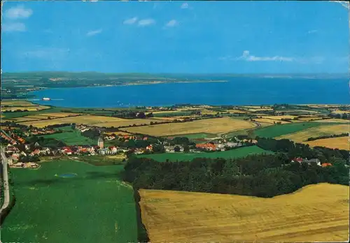 Ansichtskarte Gelting Luftbild Ort mit Ostsee 1985