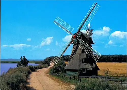 Ansichtskarte Nieby Windmühle Charlotte am Geltinger Noor 2000
