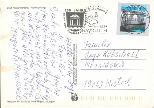 Ansichtskarte Bad Alexandersbad Luftbild 1998