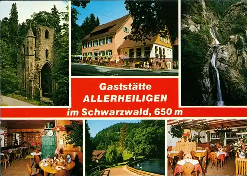 Ansichtskarte Oppenau Gaststätte Klosterhof Allerheiligen im Schwarzwald 1988