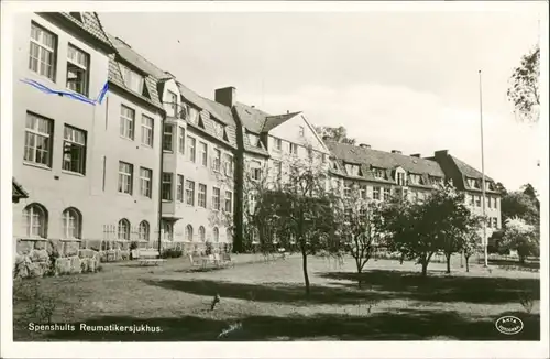 Postcard Spenshult Reumatikersjukhus/Rheumatisches Krankenhaus 1965