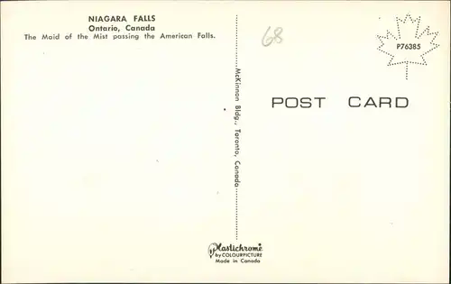 Niagara Falls (NY) Niagarafälle / Niagara Falls US - Dampfer 1965