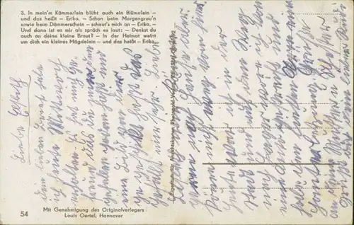  Marsch und Soldatenlied: Erika, Auf der Heide blüht ein kleines Blümelein 1939