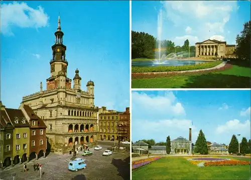 Posen Poznań ratusz, Opera, Palmiarnia w parku Marcina Kasprzaka 1973