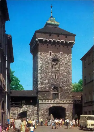 Postcard Krakau Kraków Brama Floriańska/Florianstor 1982