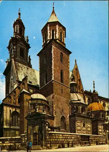 Postcard Krakau Kraków Katedra na Wawelu 1965