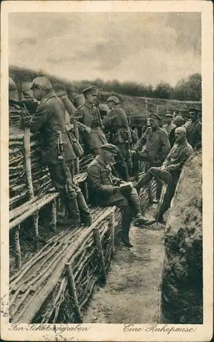  Militär/Propaganda 1.WK (Erster Weltkrieg) im Schützengraben 1916