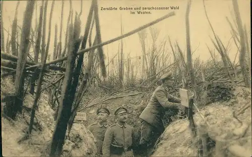  Militär/Propaganda 1.WK (Erster Weltkrieg) Schützengraben Soldaten Westen 1916