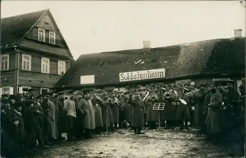 Foto  Militär/Propaganda 1.WK Soldatenheim Konzert 1917 Privatfoto