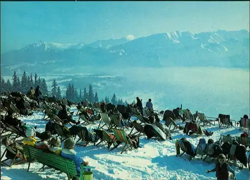 Postcard Zakopane Sonnenliegen am Hang 1977
