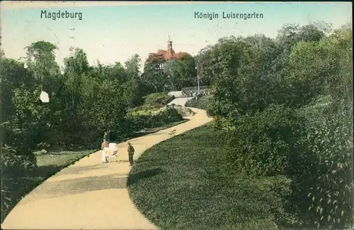 Ansichtskarte Magdeburg Königin Luisengarten 1910 