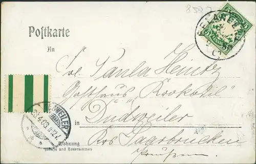 Ansichtskarte  Scherzkarten - Junge und Mädchen Trellern 1903