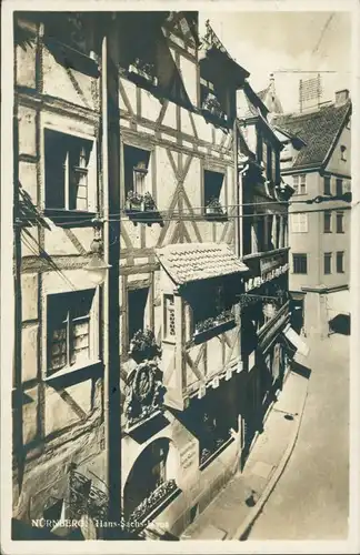 Ansichtskarte Nürnberg Hans Sachs Haus 1928