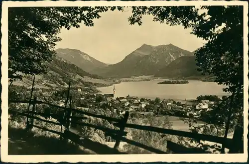 Ansichtskarte Schliersee Panorama-Ansicht mit dem Ort und dem See 1942