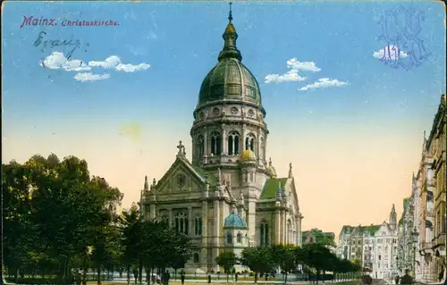 Ansichtskarte Mainz Christuskirche 1913