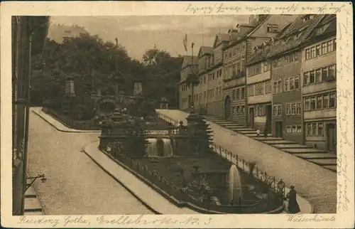 Ansichtskarte Gotha Wasserkünste 1922