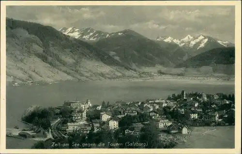 Ansichtskarte Zell am See Panorama-Ansicht gegen die Tauern 1933