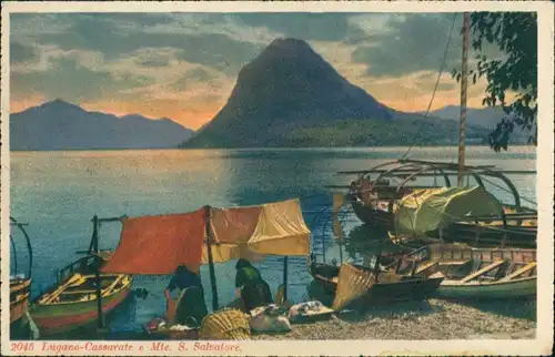 Ansichtskarte Lugano Panorama-Ansicht gegen Mte. S. Salvatore 1930