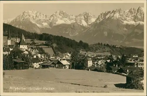 Ansichtskarte Kitzbühel Panorama-Ansicht mit Bergmassiv 1930