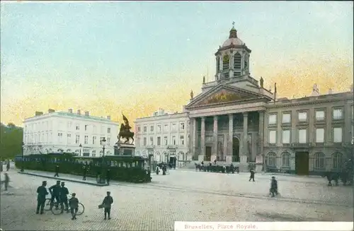 Postkaart Brüssel Bruxelles Place Royale/Koningsplein 1915