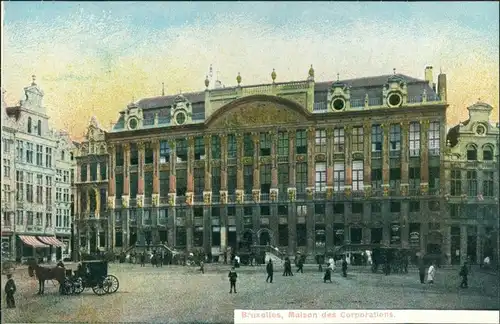 Postkaart Brüssel Bruxelles Maisons des Corporations 1915