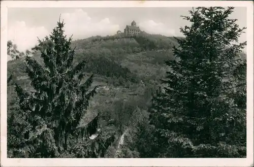 Ansichtskarte Weinheim (Bergstraße) Blick nach der W.S.C. Wachenburg 1952