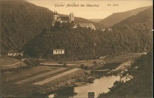 Ansichtskarte Obernhof (Lahn) Kloster Arnstein mit Lahn 1925
