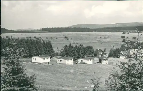 Ansichtskarte Schmiedefeld (Rennsteig) Panorama-Ansicht über Wiesen 1966