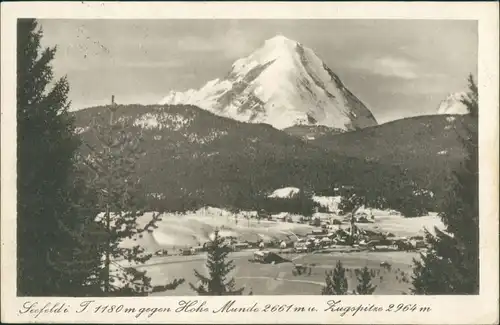 Ansichtskarte Grainau Zugspitze - Wettersteingebirge - Schneebedeckt 1931