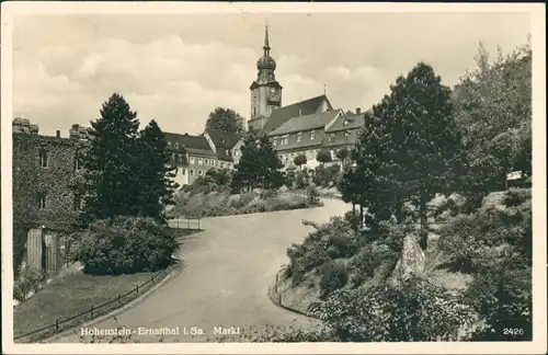 Ansichtskarte Hohenstein-Ernstthal Blick zur Kirche 1963