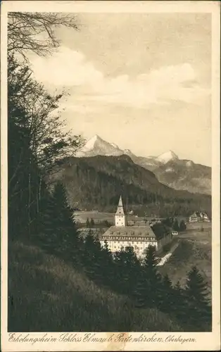 Ansichtskarte Elmau-Krün Schloss Elmau bei Partenkirchen Oberbayern 1928