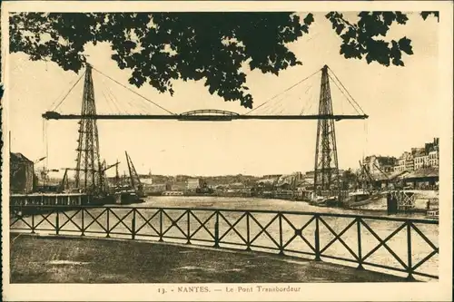 CPA Nantes Le Pont Transbordeur/Kranbrücke 1940