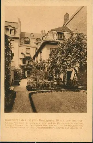 Ansichtskarte Bonn Hofansicht des Hauses Bonngasse 20 1923
