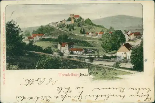 Ansichtskarte Trendelburg Blick auf die Stadt 1907