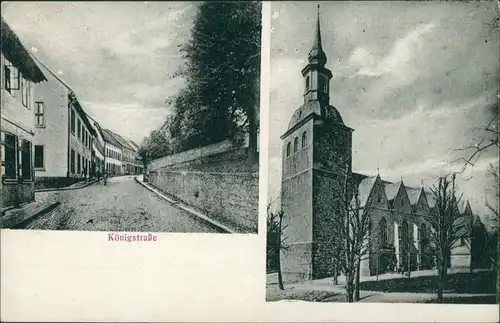 Ansichtskarte Bockenem 2 Bild: Straße und Kirche 1909 