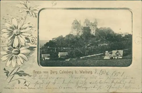 Ansichtskarte Calenberg-Warburg Künstlerkarte - Burg 1901