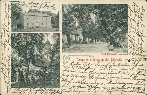 Ansichtskarte Dallgow-Döberitz 3 Bild: Dorf, Straßen 1906 