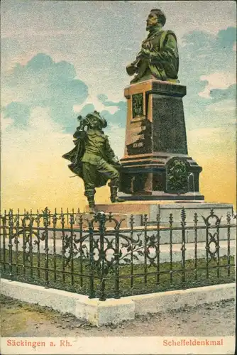 Ansichtskarte Bad Säckingen Scheffeldenkmal 1906 Prägekarte