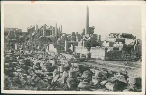 Postcard Luxor Große Tempel von Amen Ra, Karnak 1959