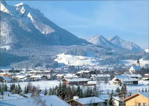 Inzell / Obb. Winterpanorama mit Rauschenberg und den Unterbergen 1990